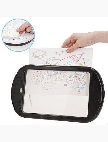 Tablet neón con dibujos y rotuladores good idea!