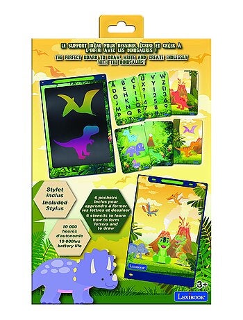 Tableta de dibujo de tinta electr?nica multicolor Dinosaurio 11'' con plantillas