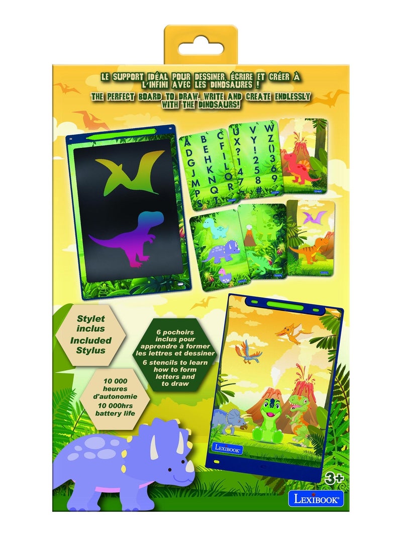 Tableta de dibujo de tinta electr?nica multicolor Dinosaurio 11'' con plantillas N/D - Kiabi