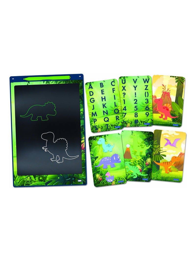 Tableta de dibujo de tinta electrónica multicolor Dinosaurio 11'' con plantillas N/D - Kiabi