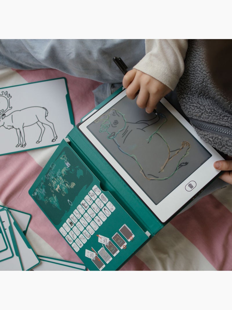 Tableta de dibujo lcd para niños kidydraw mini | Kidywolf Verde - Kiabi