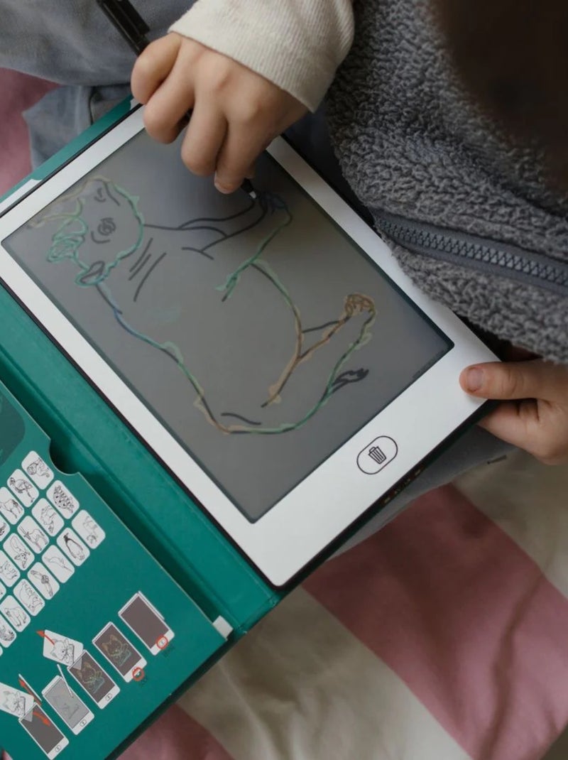 Tableta de dibujo lcd para niños kidydraw mini | Kidywolf Verde - Kiabi