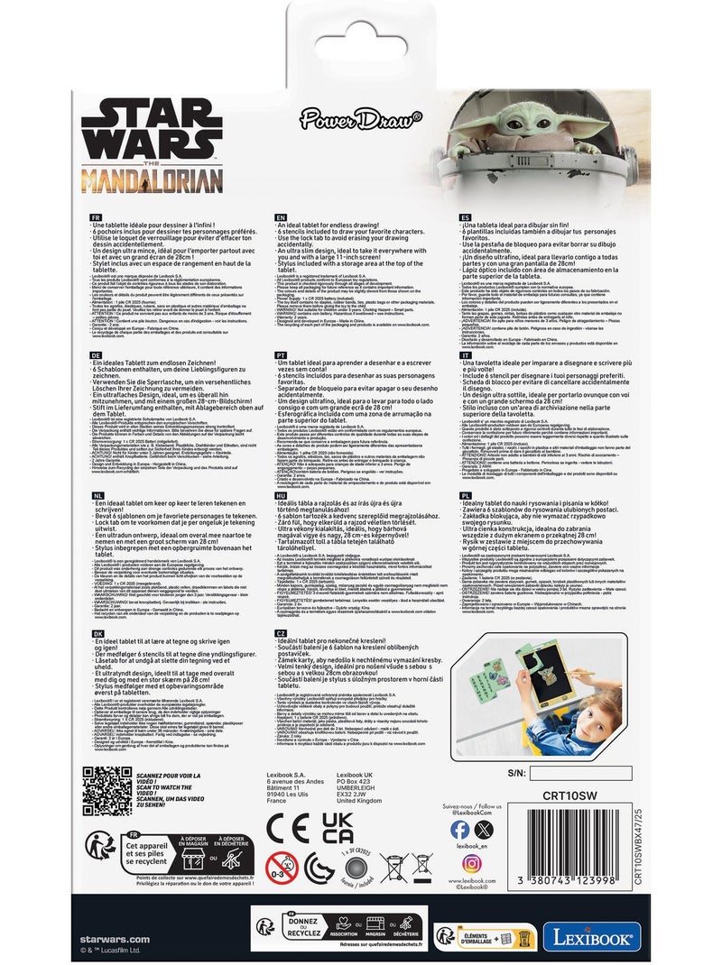 Tableta de dibujo Star Wars E-ink multicolor 28 cm con plantillas N/D - Kiabi