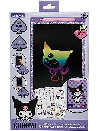 Tableta de escritura e-ink kuromi 11’’ multicolor con plantillas