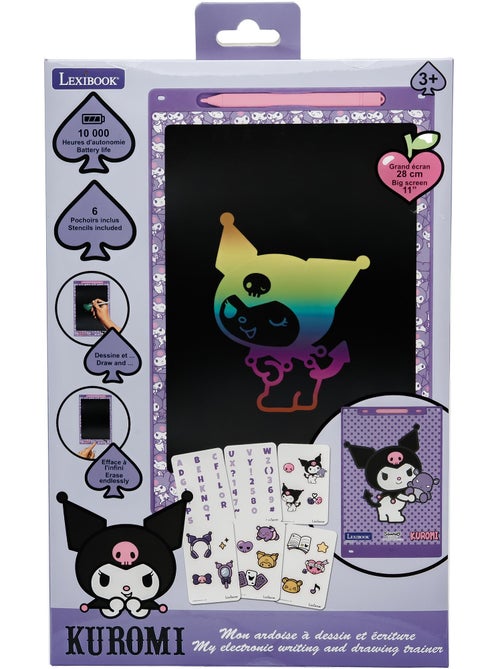 Tableta de escritura e-ink kuromi 11’’ multicolor con plantillas - Kiabi Tableta de escritura e-ink kuromi 11’’ multicolor con plantillas - Kiabi