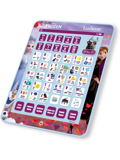 Tableta educativa parlante bilingüe congelada para aprender letras y números en inglés y español - Kiabi Tableta educativa parlante bilingüe congelada para aprender letras y números en inglés y español - Kiabi