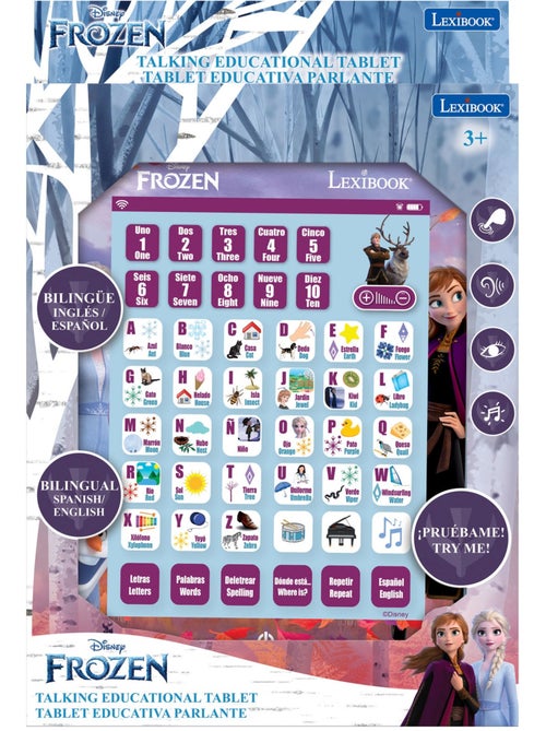 Tableta educativa parlante bilingüe congelada para aprender letras y números en inglés y español - Kiabi Tableta educativa parlante bilingüe congelada para aprender letras y números en inglés y español - Kiabi