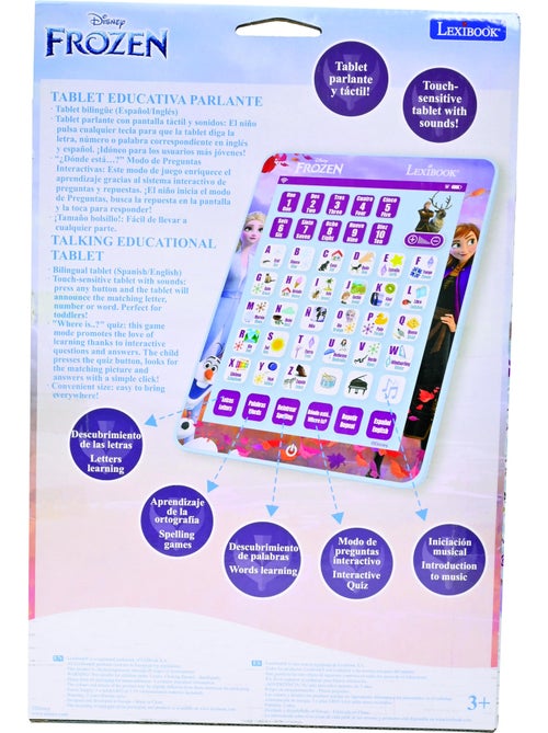 Tableta educativa parlante bilingüe congelada para aprender letras y números en inglés y español - Kiabi Tableta educativa parlante bilingüe congelada para aprender letras y números en inglés y español - Kiabi