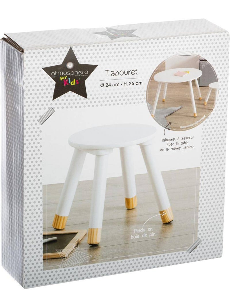 Taburete infantil douceur blanco Blanco - Kiabi