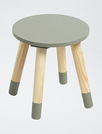 Taburete redondo de madera
