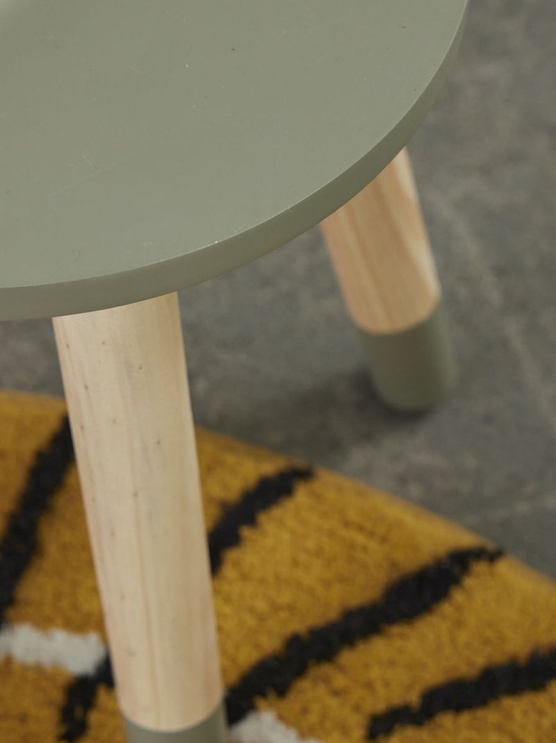 Taburete redondo de madera Verde - Kiabi