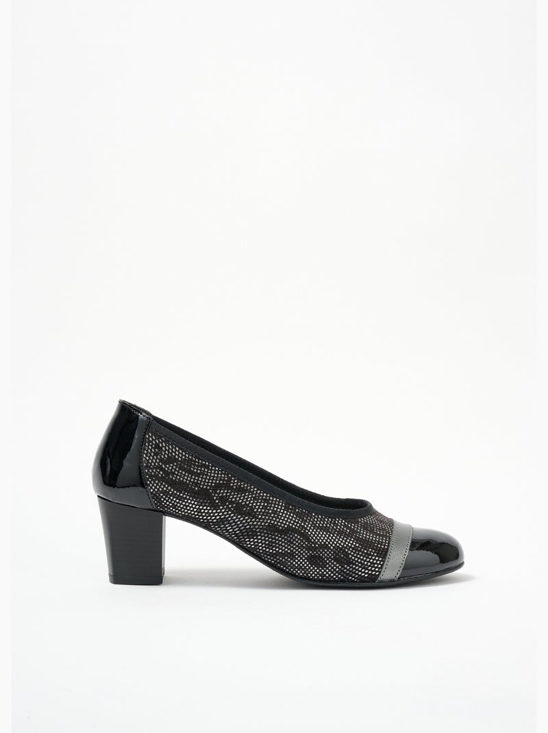 Tacones anchos bimateria confort - Afibel Plateado - Kiabi