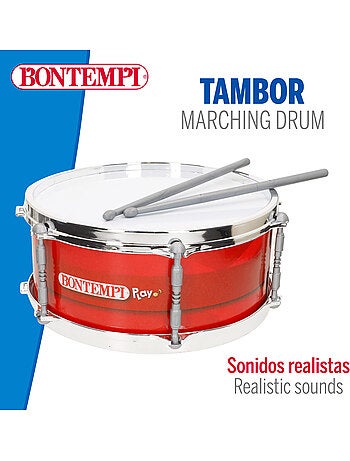 Tambor infantil 31 cm con bandolera y baqueta bontempi