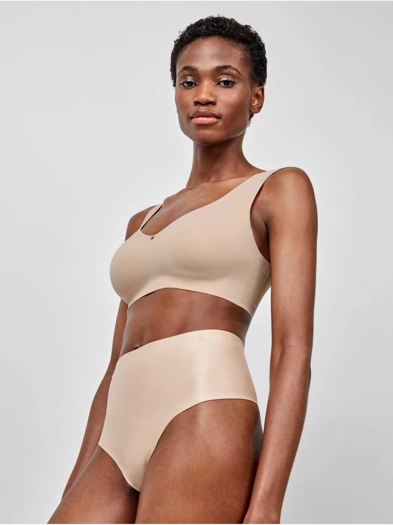 Tanga alto moldeador sin costuras con efecto reductor Rosa - Kiabi