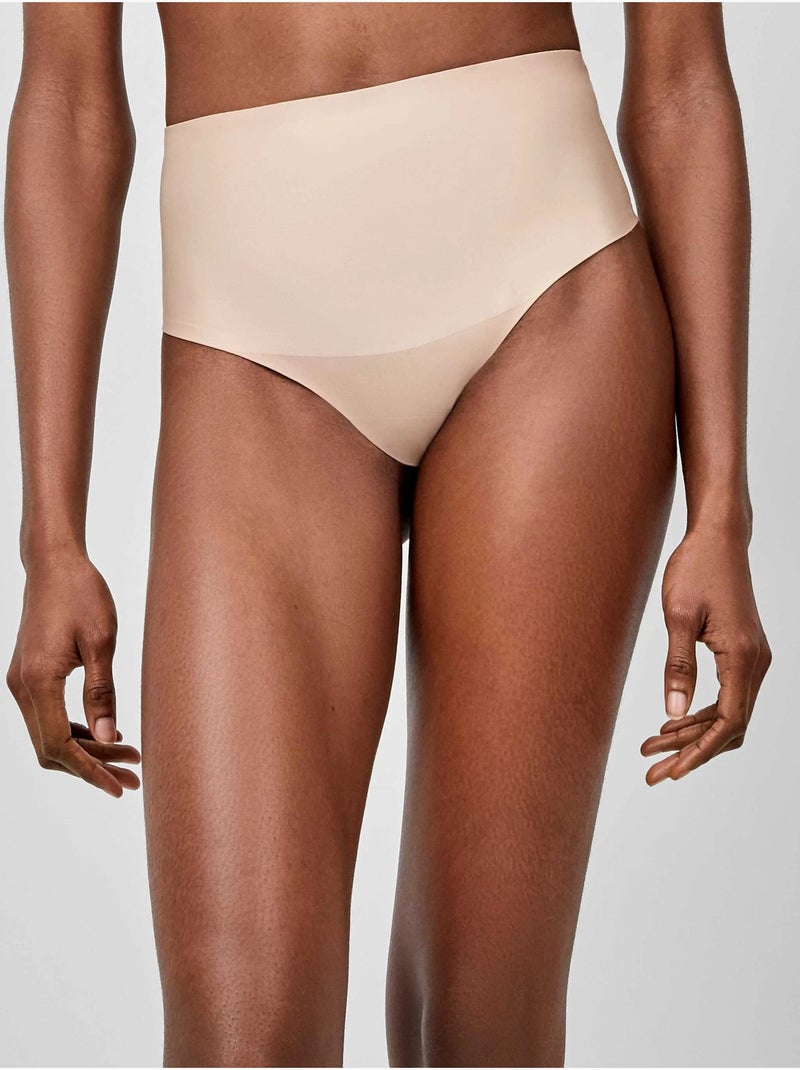 Tanga alto moldeador sin costuras con efecto reductor Rosa - Kiabi