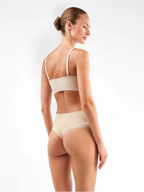 Tanga alto sin costuras con efecto control en cintura - Kiabi Tanga alto sin costuras con efecto control en cintura - Kiabi