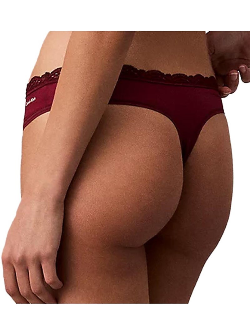 Tanga Calvin Klein Jeans para Mujer Burdeos - Kiabi