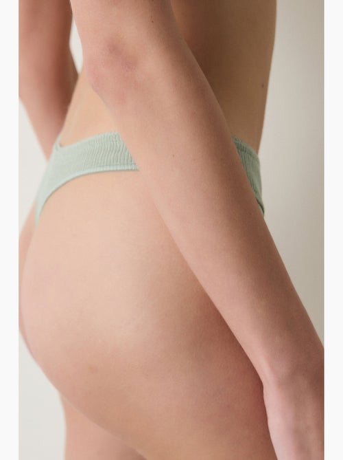 Tanga de algodón punto calado penti - Kiabi Tanga de algodón punto calado penti - Kiabi