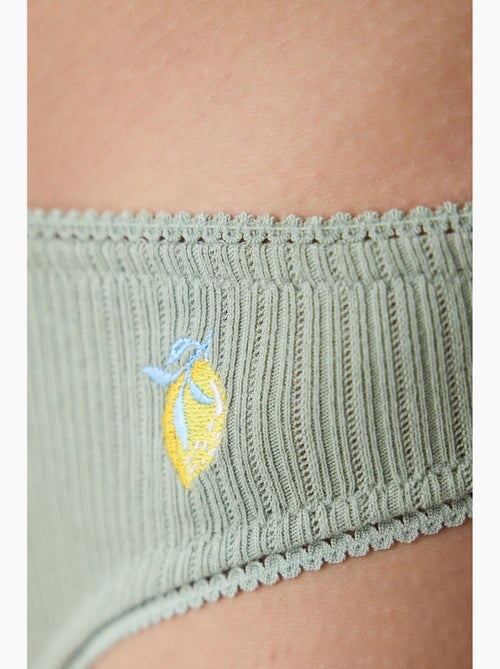 Tanga de algodón punto calado penti - Kiabi Tanga de algodón punto calado penti - Kiabi
