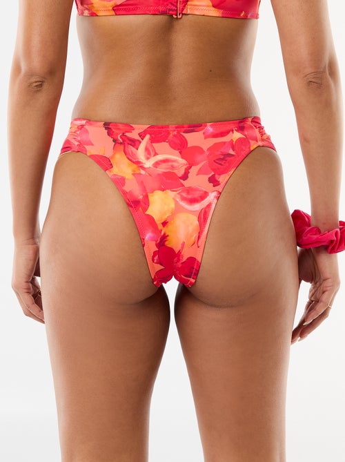 Tanga de baño estampado de flores - Kiabi
