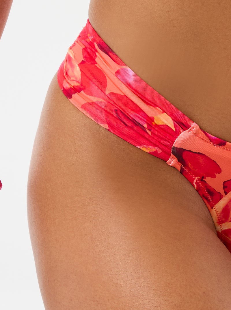 Tanga de baño estampado de flores Naranja - Kiabi