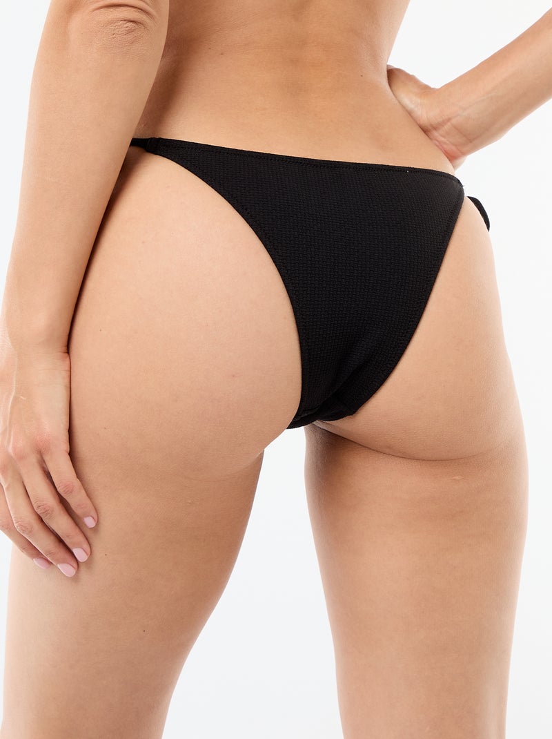 Tanga de bikini con abalorios estrella de mar Negro - Kiabi
