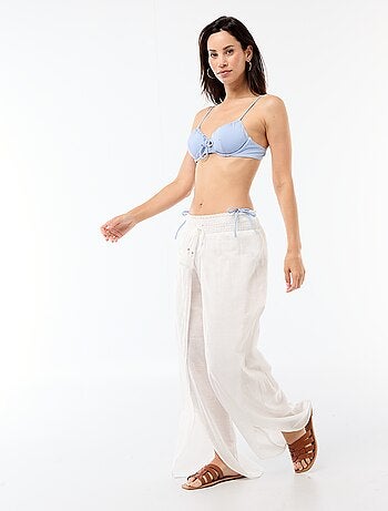 Tanga de bikini estampado vichy