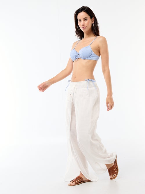 Tanga de bikini estampado vichy - Kiabi