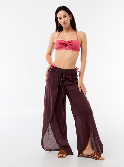 Tanga de bikini estampado vichy - Kiabi