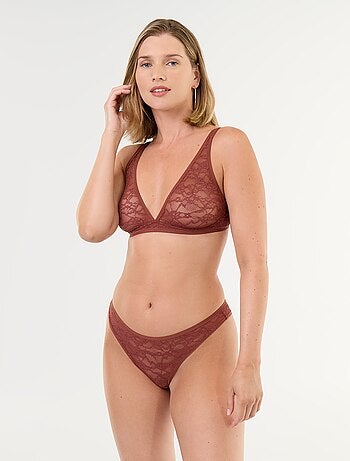 Tanga de encaje calado