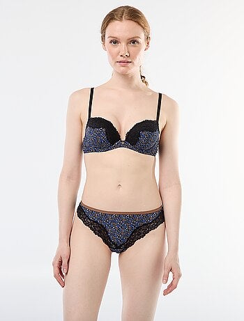 Tanga de microfibra estampada