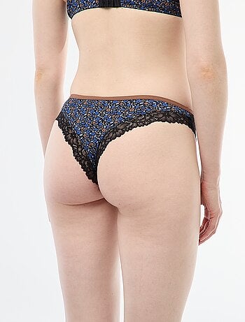 Tanga de microfibra estampada