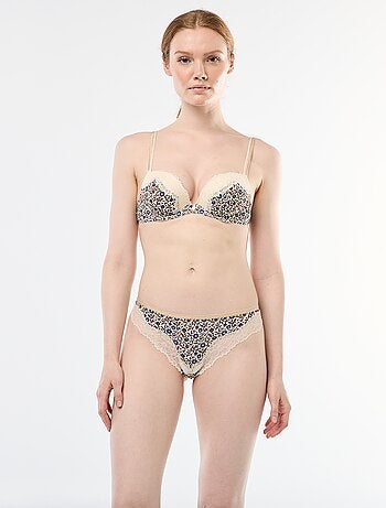 Tanga de microfibra estampada