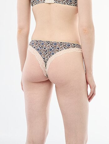 Tanga de microfibra estampada