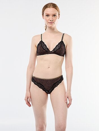 Tanga de microfibra estampada