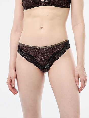 Tanga de microfibra estampada