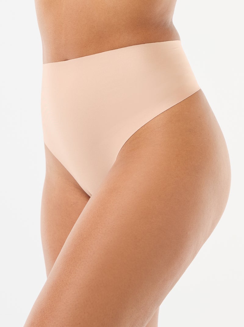 Tanga de talle alto moldeador Crudo - Kiabi