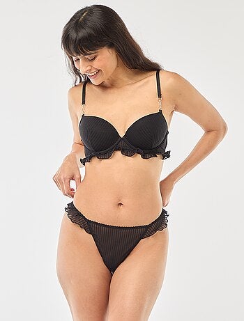 Tanga de tul a rayas