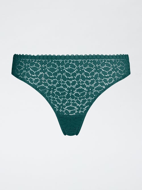 Tanga 'Dim' de encaje - Kiabi