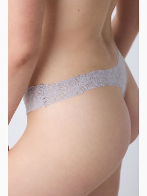 Tanga invisible de encaje corte láser penti - Kiabi Tanga invisible de encaje corte láser penti - Kiabi