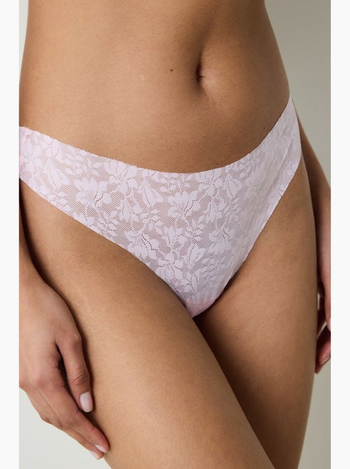 Tanga invisible de encaje corte láser penti - Kiabi Tanga invisible de encaje corte láser penti - Kiabi