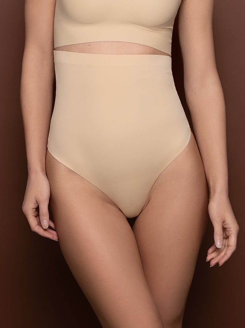 Tanga moldeador alto 'Bye Bra' BEIGE - Kiabi