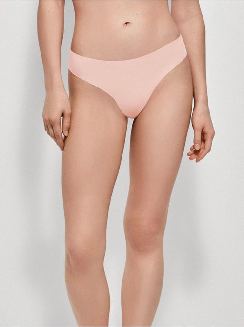 Tanga sin costuras efecto segunda piel - Kiabi