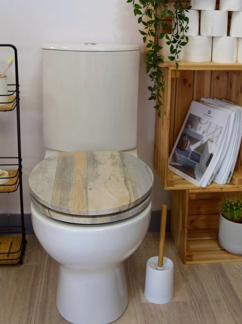Tapa de inodoro con efecto madera - Kiabi