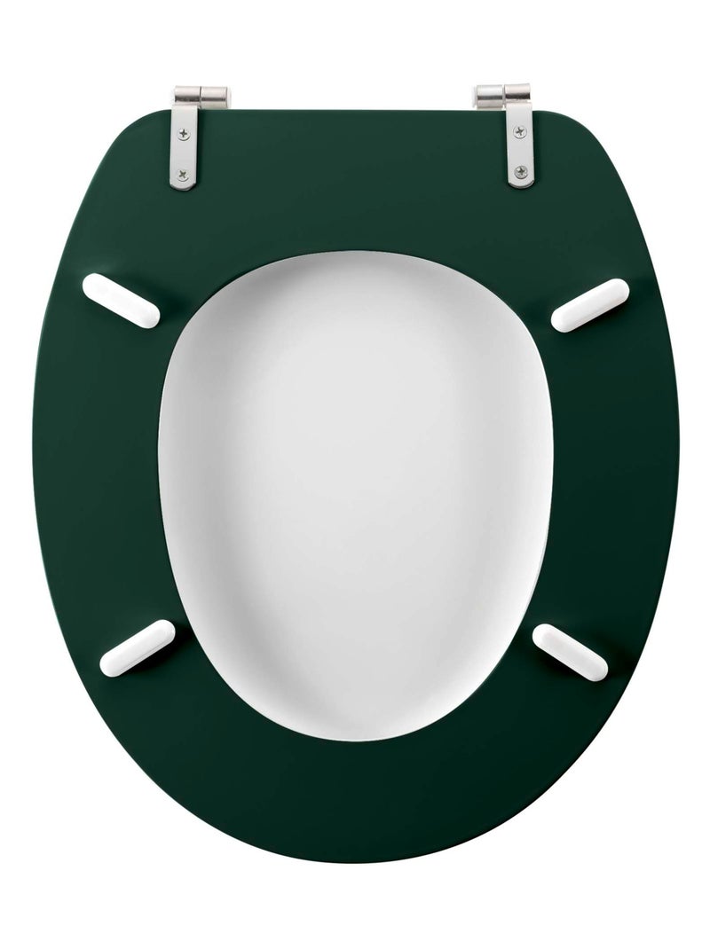 Tapa de inodoro con estampado tropical y bisagras de metal Verde - Kiabi