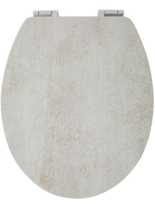 Tapa de WC CALVI en MDF comprimido gris con cierre suave – Guy Levasseur - Kiabi Tapa de WC CALVI en MDF comprimido gris con cierre suave – Guy Levasseur - Kiabi