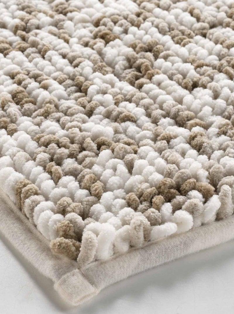 Tapete de baño de microfibra tricolor Crudo - Kiabi