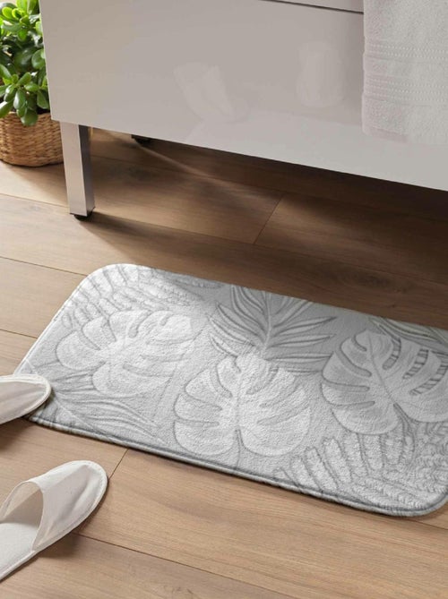 Tapete de baño impreso de hojas - Kiabi