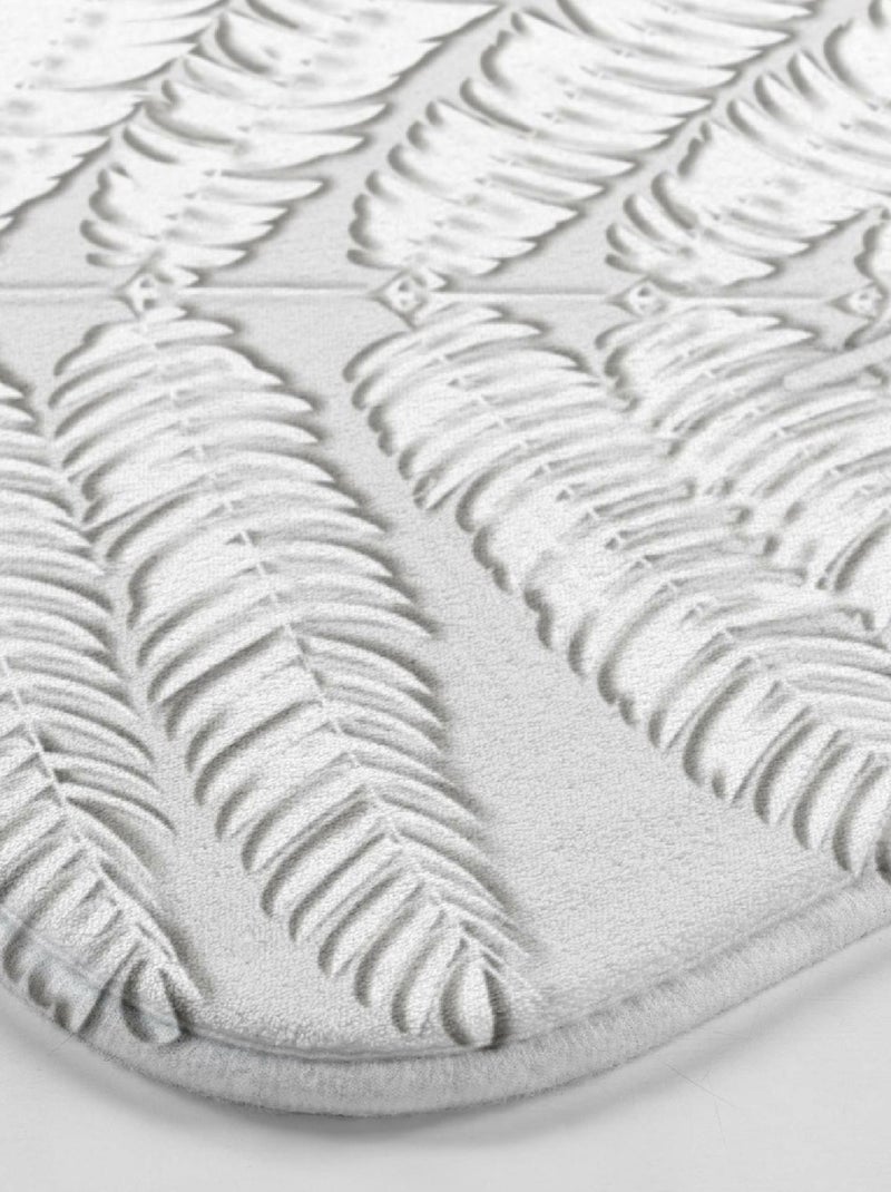 Tapete de baño impreso de hojas Gris claro - Kiabi