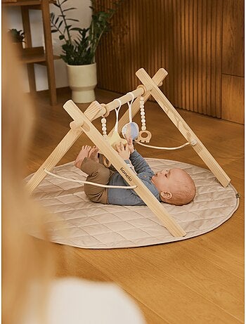 Tapete de juego LIONELO Anís con arco de madera - Plegable - Tapete de 2 cm